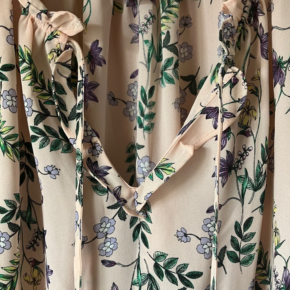 Liz Claiborne Floral Blouse - Pink and Green - Picture 4 of 7